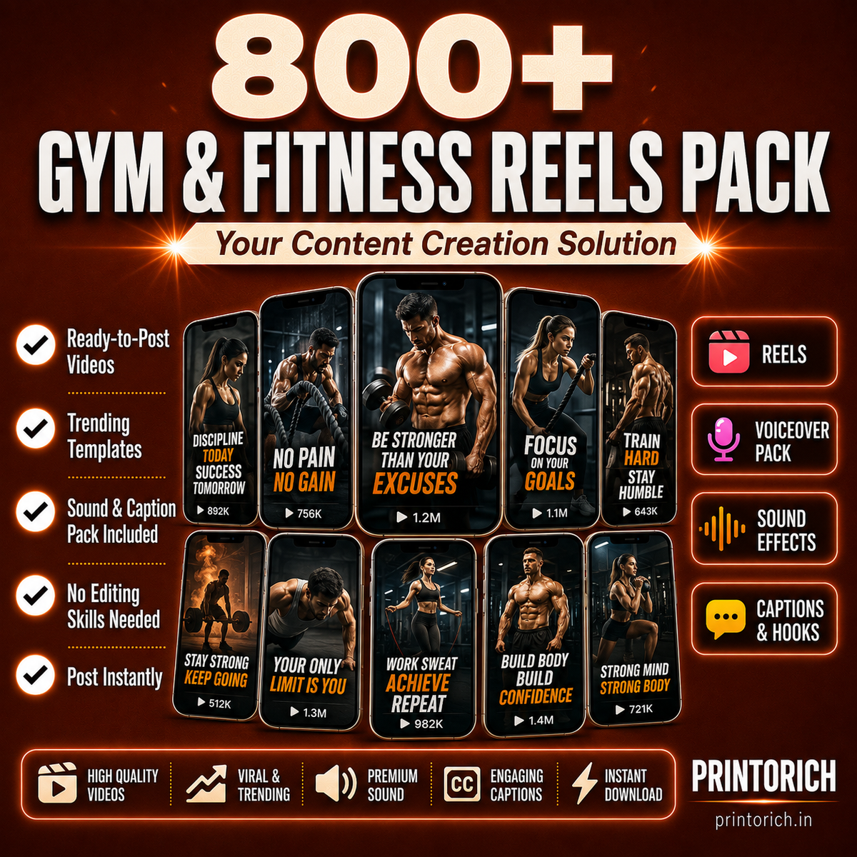 Gym & Fitness Reels Pack