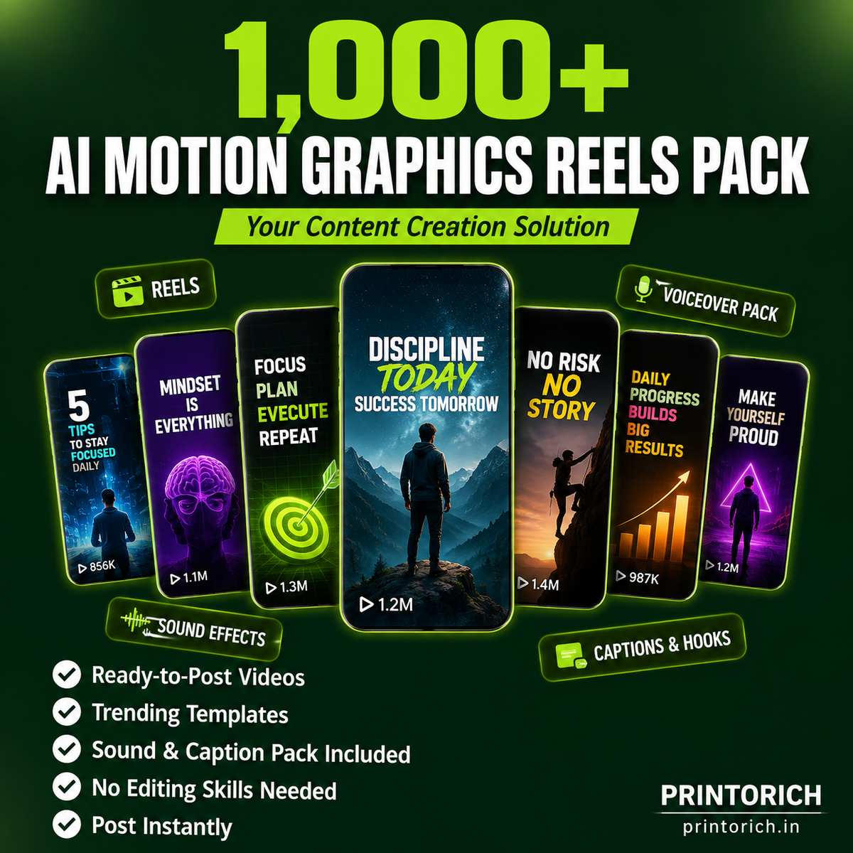 AI Motion Graphics Reels Pack