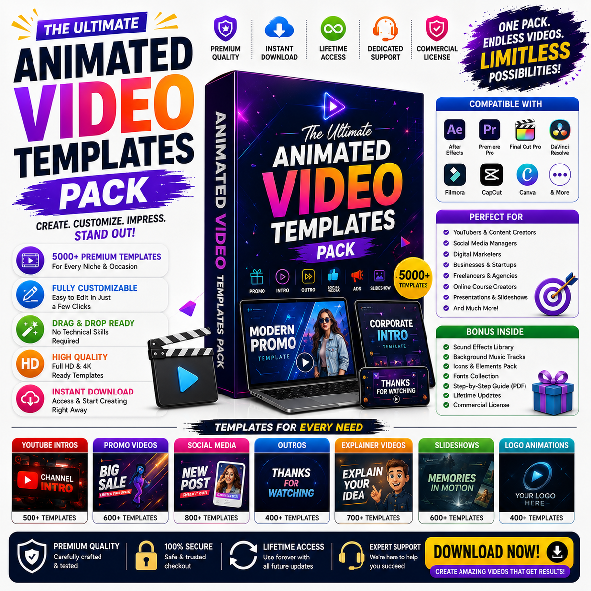 Animated Video Templates Pack