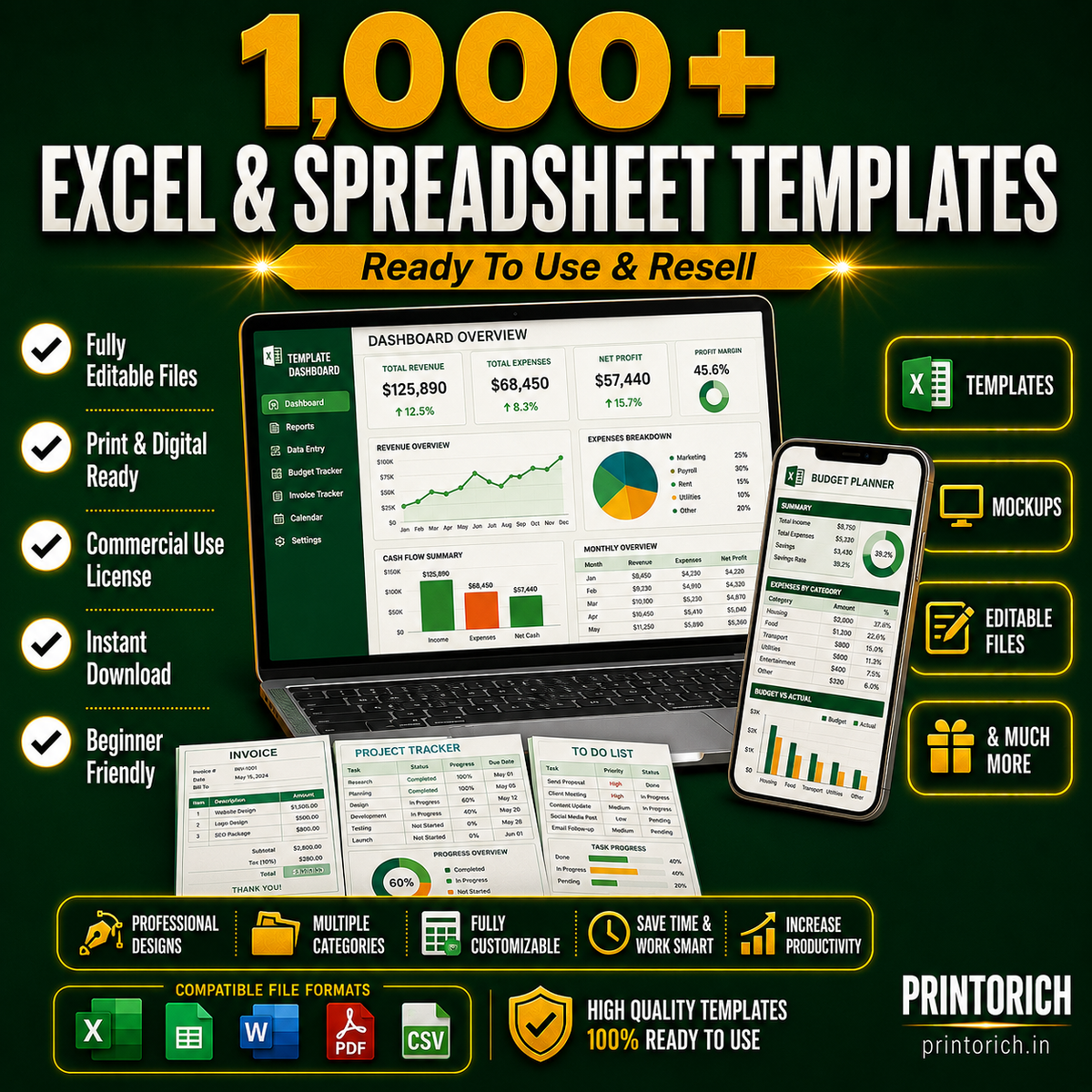 Excel & Spreadsheet Templates