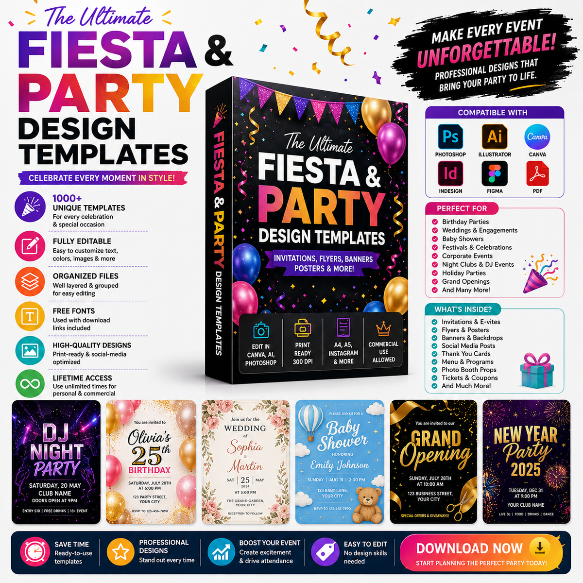 Fiesta & Party Design Templates