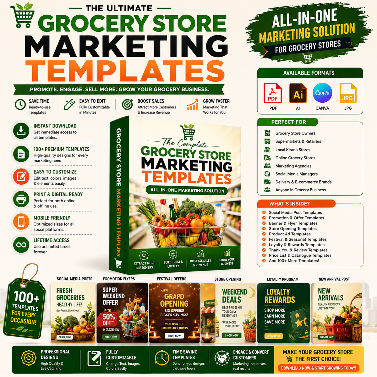 Grocery Store Marketing Templates