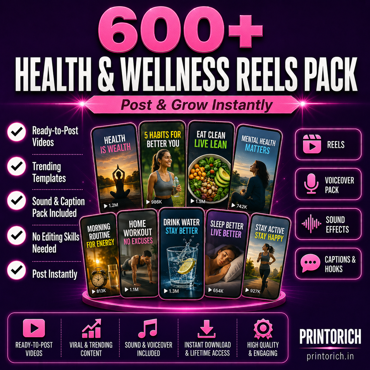 Health & Wellness Reels Pack
