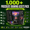 Procreate Drawing Assets Pack